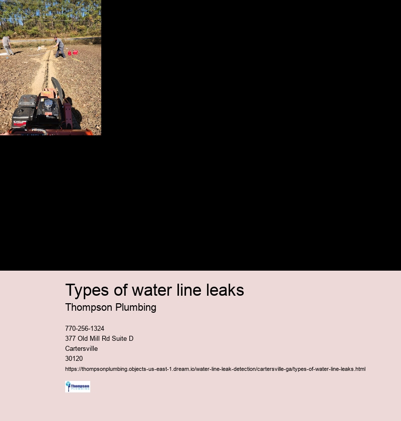 Types of water line leaks